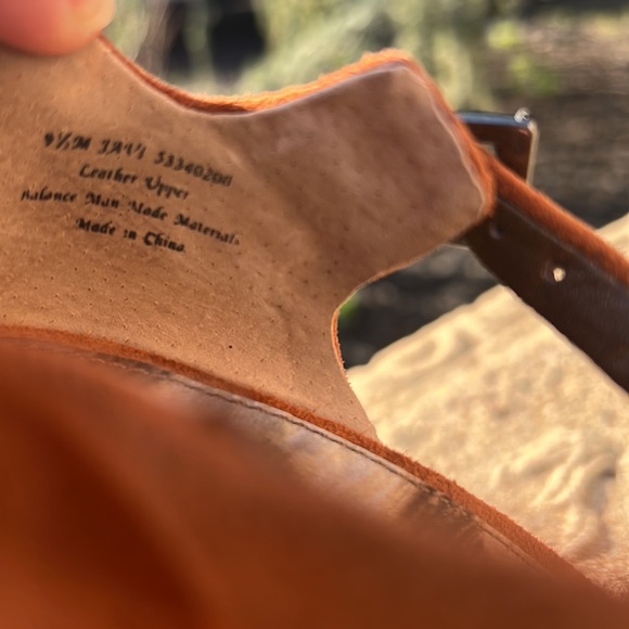 Sam Edelman Brown/Rust Wedge Platform Open Toe Sandals & Ankle Strap - Picture 7 of 8